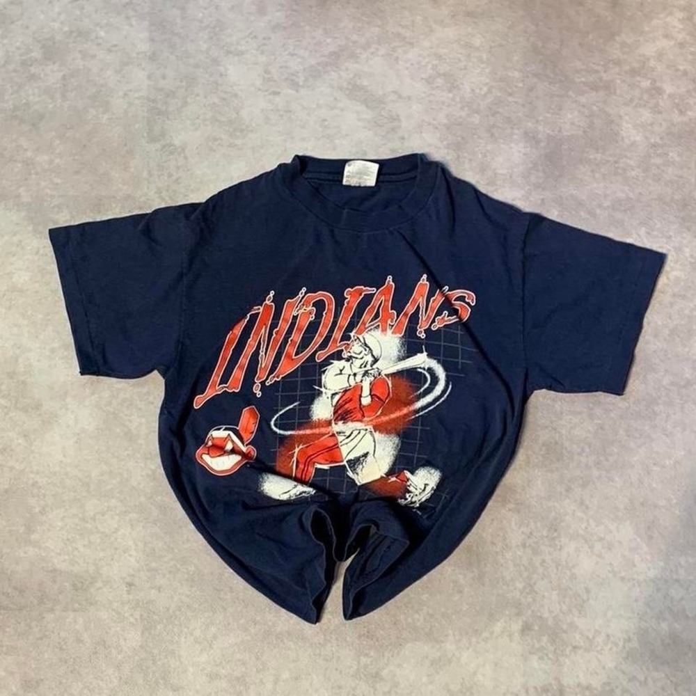 Vintage 90s Cleveland Indians MLB Baseball Tee Shirt